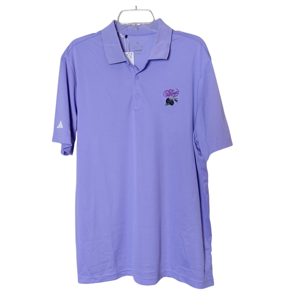 Adidas Men's Purple Polo Golf Shirt Collared Short Sleeve Embroidered Size XL - Picture 1 of 8